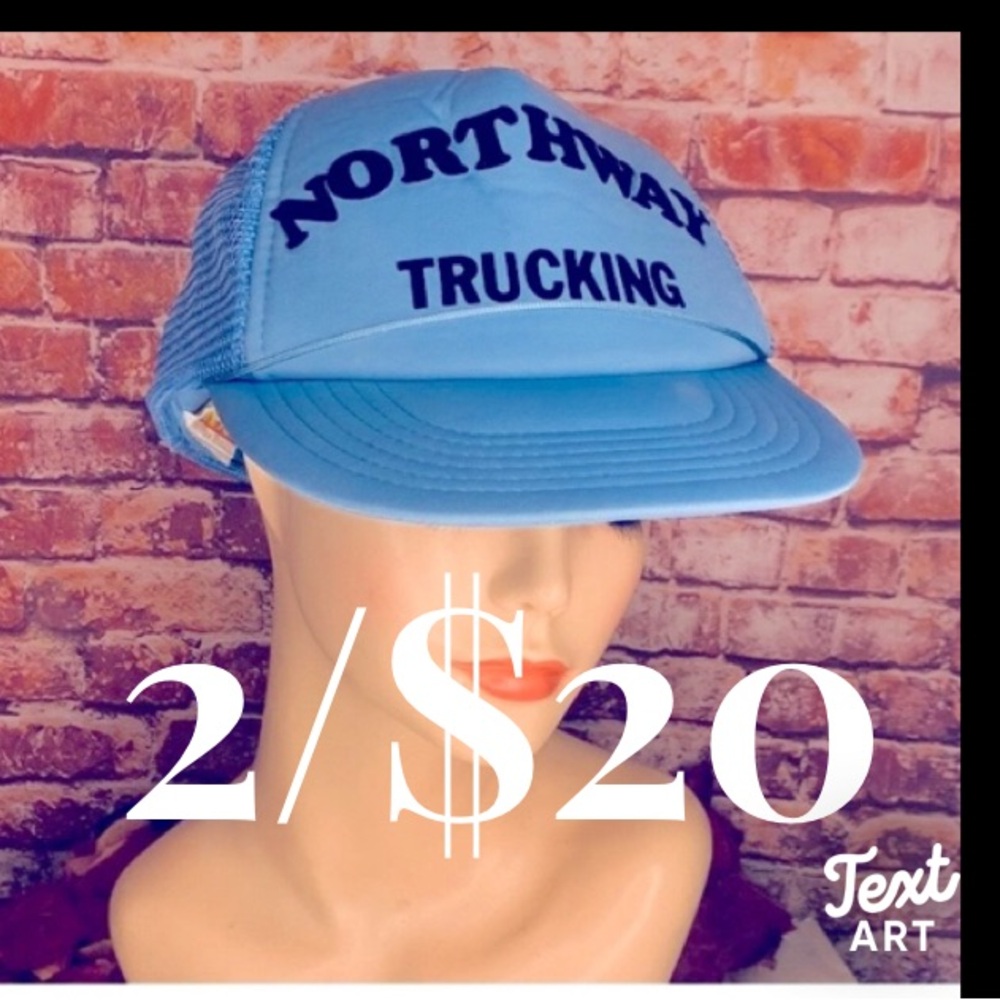 Vintage Civic Baby Blue Northway Trucking Snap Back Trucker Hat